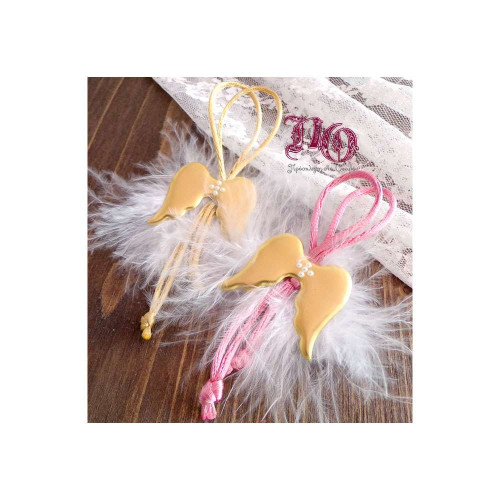 Μαρτυρικά μπρούτζινα φτερά αγγέλου ροζ