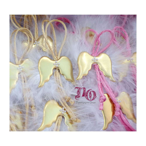 Μαρτυρικά μπρούτζινα φτερά αγγέλου ροζ