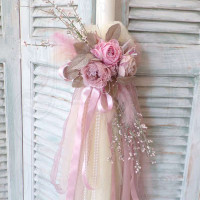 Σετ βάπτισης λουλούδια-παιώνιες