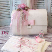 Σετ βάπτισης λουλούδια-παιώνιες