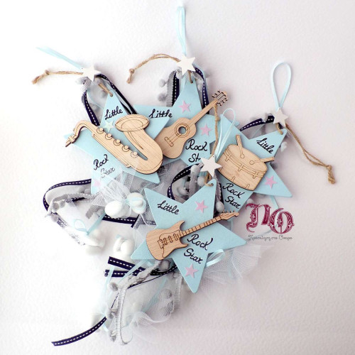 Μπομπονιέρα Αστέρι-Μουσικά όργανα-Little Rock Star