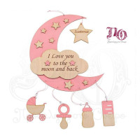 Αναμνηστικό γέννησης φεγγαράκι για κορίτσι