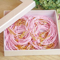 CG2134-Μαρτυρικό βάπτισης βραχιόλι με χρυσό μακαρόνι και ματάκι