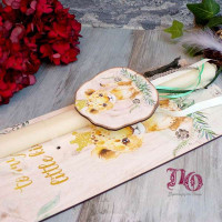 EC2273-Πασχαλινή λαμπάδα τιγράκι με πλάτη