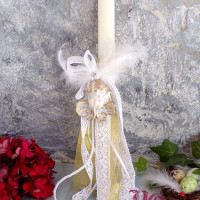 EC22118-Πασχαλινή λαμπάδα με άγγελο