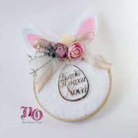 EG22120-Πασχαλινό δώρο νονάς τελάρο κουνελάκι