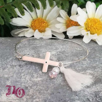 CG1918-Μαρτυρικό βραχιόλι με σταυρό από σμάλτο