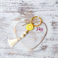 Μαρτυρικά βάπτισης μπρελόκ λεμόνι