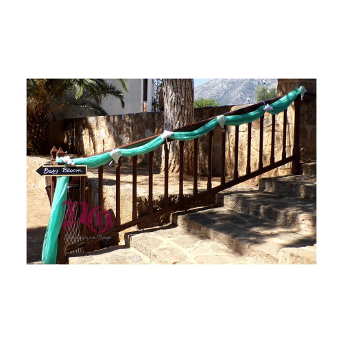 Στολισμός βάπτισης αερόστατα σιέλ-μέντα